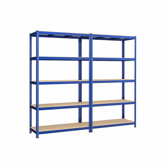 2er Set Kellerregal 200 cm hoch blau