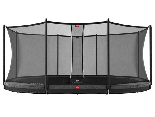 BERG Trampolin Grand Favorit InGround 520 Grey inkl. Sicherheitsnetz Comfort