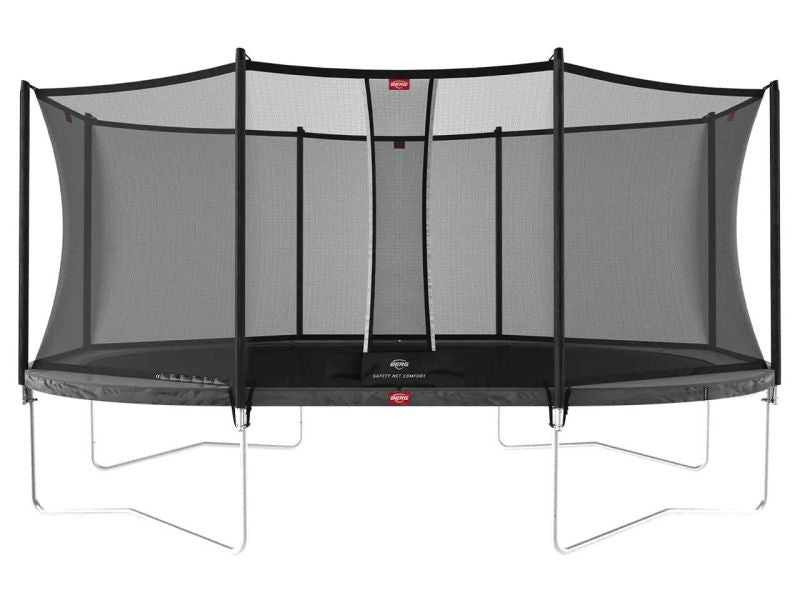 BERG Trampolin Grand Favorit Regular 520 Grey mit AirFlow inkl. Sicherheitsnetz Comfort