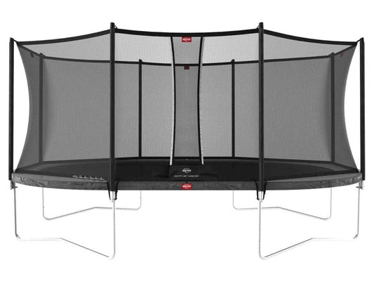 BERG Trampolin Grand Favorit Regular 520 Grey mit AirFlow inkl. Sicherheitsnetz Comfort