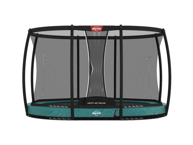 BERG Trampolin Grand Champion InGround 350 Grün inkl. Sicherheitsnetz Deluxe