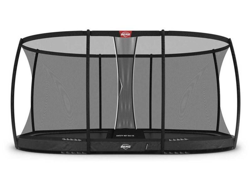 BERG Trampolin Grand Champion InGround 520 Grey mit AirFlow Pro inkl. Sicherheitsnetz Deluxe XL