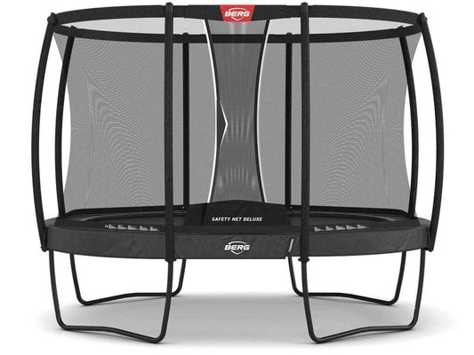 BERG Trampolin Grand Champion Regular 350 Grey inkl. Sicherheitsnetz Deluxe
