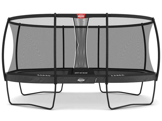 BERG Trampolin Grand Champion Regular 470 Grey inkl. Sicherheitsnetz Deluxe