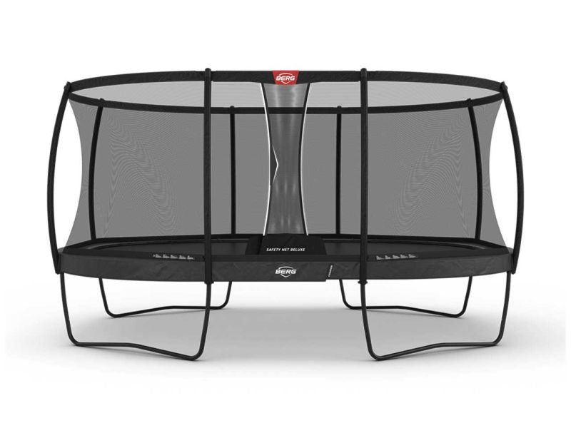 BERG Trampolin Grand Champion Regular 520 Grey mit AirFlow Pro inkl. Sicherheitsnetz Deluxe