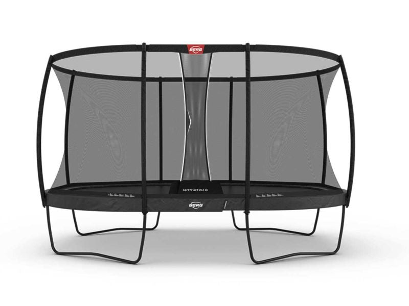 BERG Trampolin Grand Champion Regular 520 Grey mit AirFlow Pro inkl. Sicherheitsnetz Deluxe XL