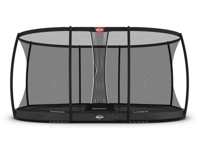 BERG Trampolin Grand Elite InGround 520 Grey mit AirFlow Pro inkl. Sicherheitsnetz Deluxe XL