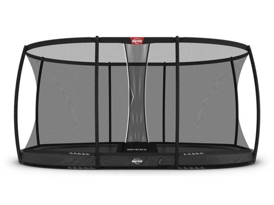 BERG Trampolin Grand Elite InGround 520 Grey mit AirFlow Pro inkl. Sicherheitsnetz Deluxe XL
