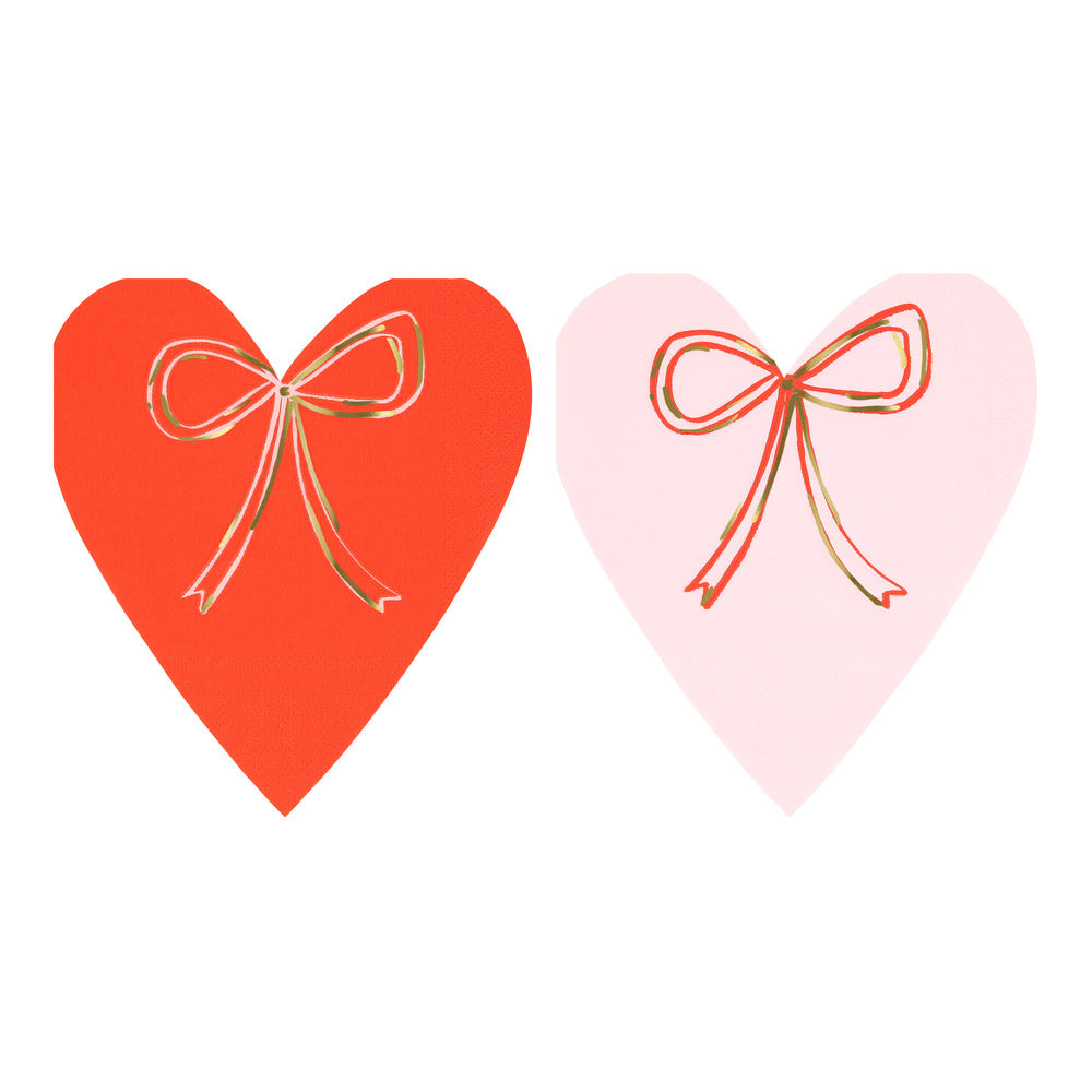 Herz mit Schleife Servietten