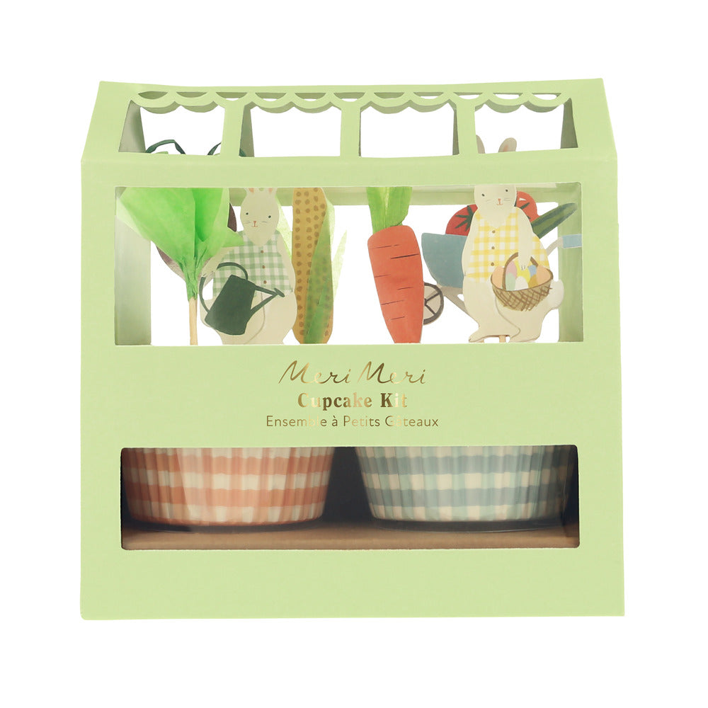 Bunny Greenhouse Cupcake Set