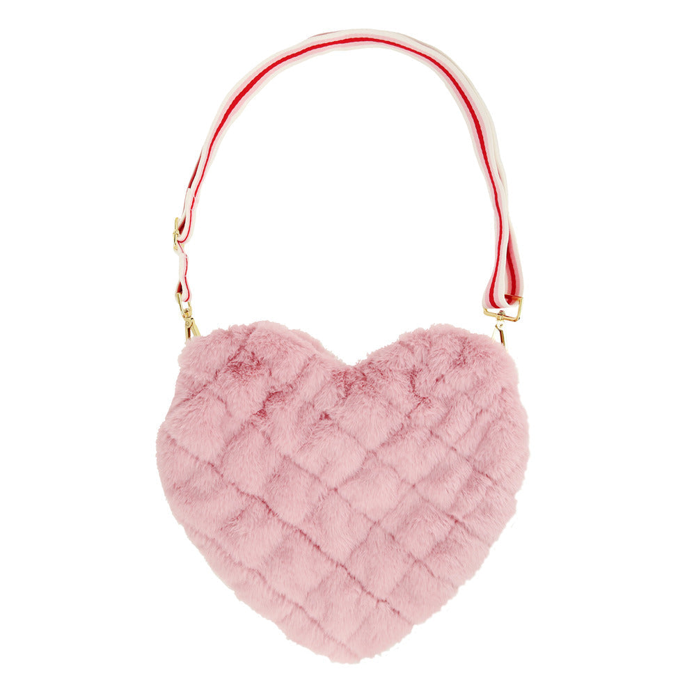 Herz Handtasche Plüsch