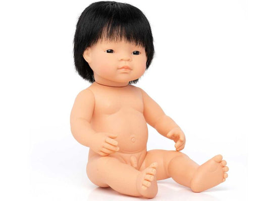 miniland dolls Babypuppe asiatischer Junge ohne Kleidung