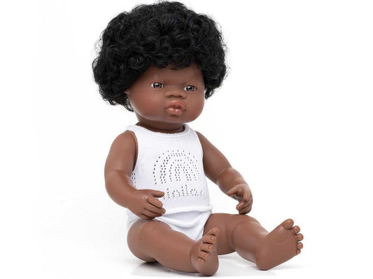 miniland dolls Babypuppe afrikanisches Mädchen