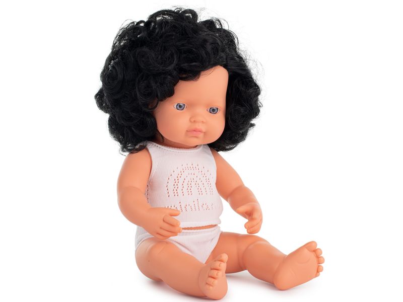 miniland dolls Babypuppe europäisches Mädchen, gelockt