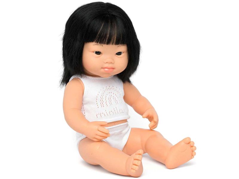 miniland dolls Babypuppe asiatisches Mädchen mit Down-Syndrom