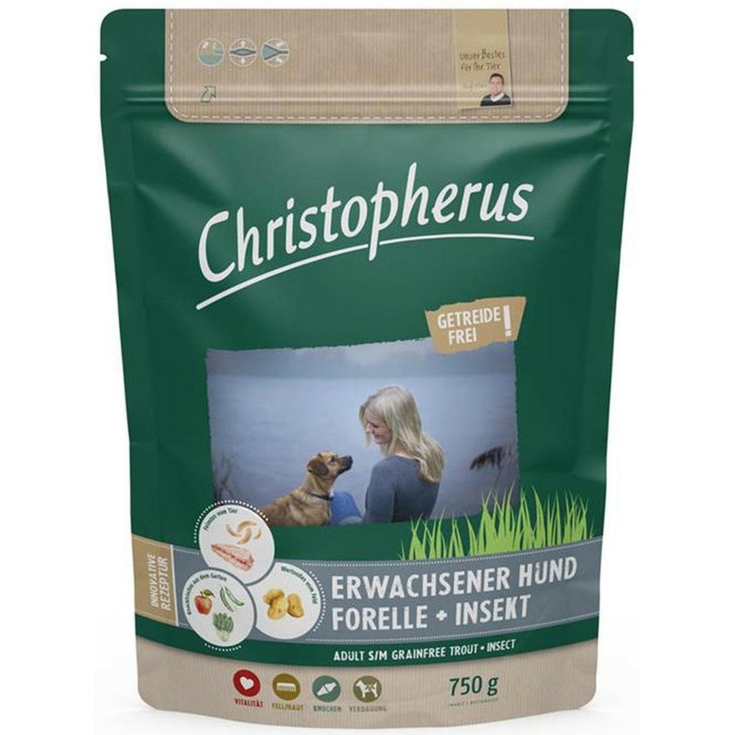 Christopherus Getreidefrei Forelle & Insekt