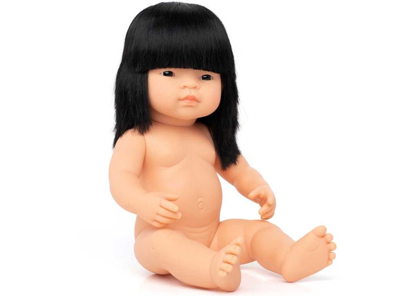 miniland dolls asiatische Babypuppe Mädchen ohne Kleidung