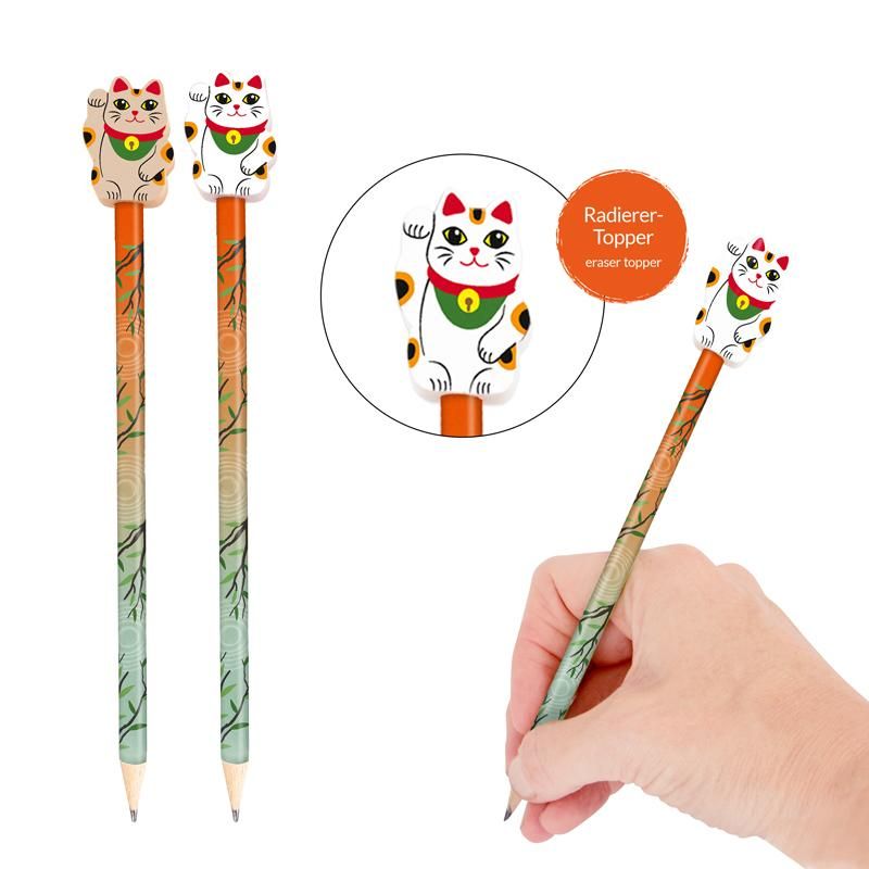 Lucky Cat Bleistift mit Radierer