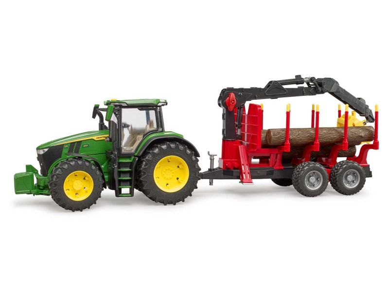 BRUDER John Deere 7R 350 mit Rückeanhänger