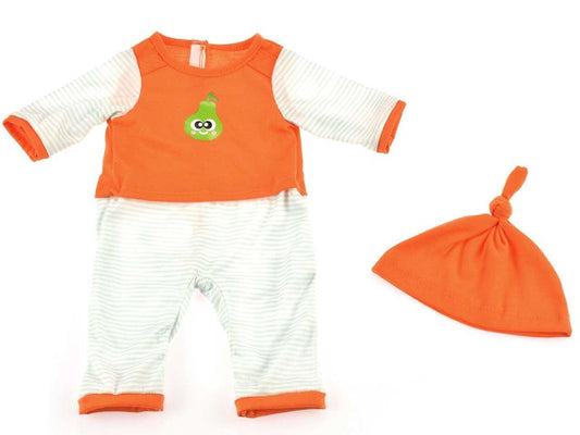 miniland dolls Pyjama für Puppen, mit Mütze, orange/weiß
