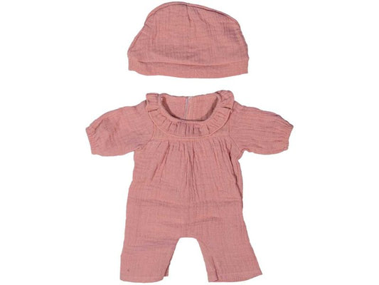 miniland dolls Pyjama mit Mütze, rosa