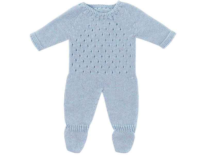 miniland dolls Pyjama aus Strick, blau