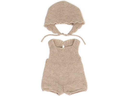 miniland dolls Outfit Latzhose mit Mütze