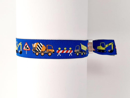 Einlassband Baustelle blau