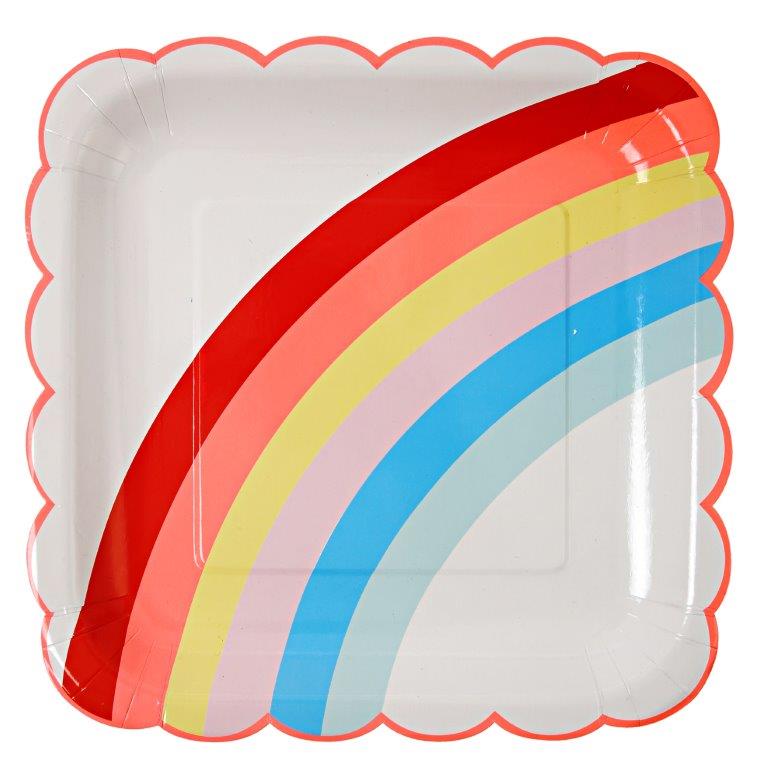 Grosser Regenbogen Pappteller