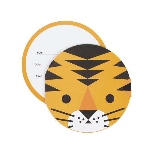 Tiger Einladungen rund