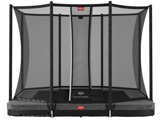 BERG Trampolin Ultim Favorit InGround 280 Grey inkl. Sicherheitsnetz Comfort