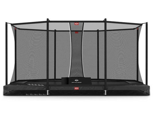 BERG Trampolin Ultim Favorit InGround 410 Grey inkl. Sicherheitsnetz Comfort