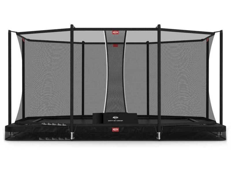 BERG Trampolin Ultim Favorit InGround 410 Black inkl. Sicherheitsnetz Comfort