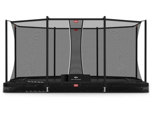 BERG Trampolin Ultim Favorit InGround 410 Black inkl. Sicherheitsnetz Comfort