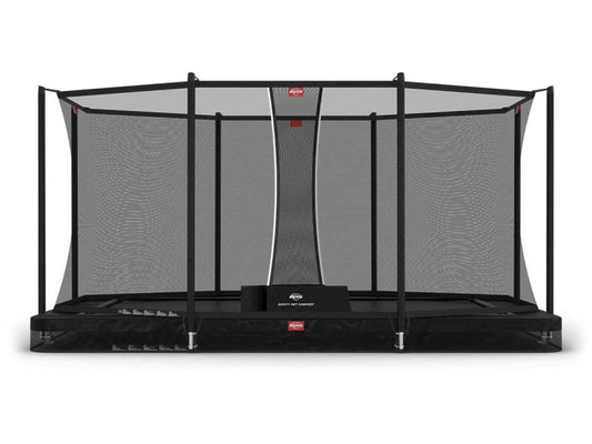 BERG Trampolin Ultim Favorit InGround 410 Black mit AirFlow inkl. Sicherheitsnetz Comfort