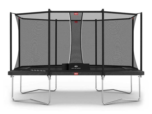 BERG Trampolin Ultim Favorit Regular 410 Grey inkl. Sicherheitsnetz Comfort