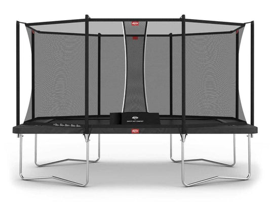 BERG Trampolin Ultim Favorit Regular 410 Grey mit AirFlow inkl. Sicherheitsnetz Comfort
