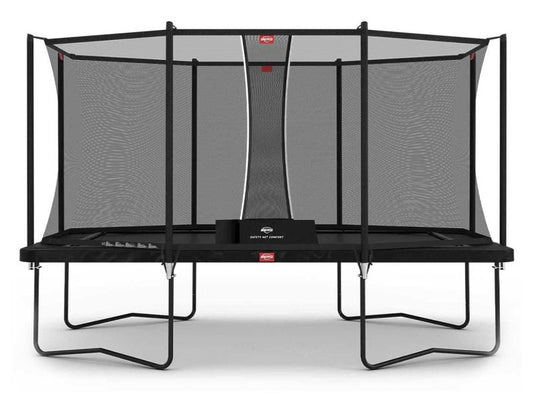 BERG Trampolin Ultim Favorit Regular 410 Black inkl. Sicherheitsnetz Comfort