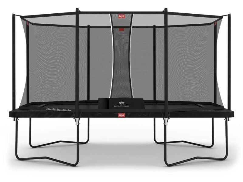 BERG Trampolin Ultim Favorit Regular 410 Black mit AirFlow inkl. Sicherheitsnetz Comfort
