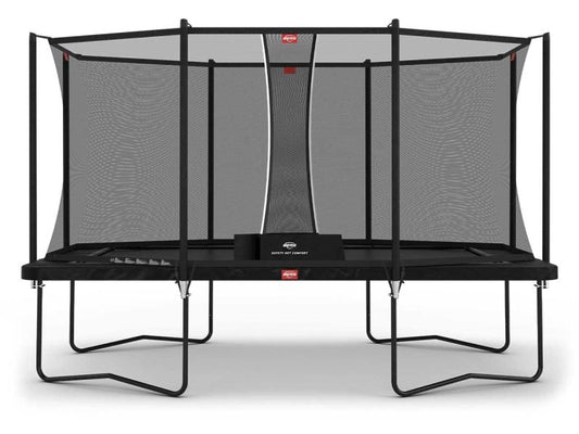 BERG Trampolin Ultim Favorit Regular 410 Black mit AirFlow inkl. Sicherheitsnetz Comfort