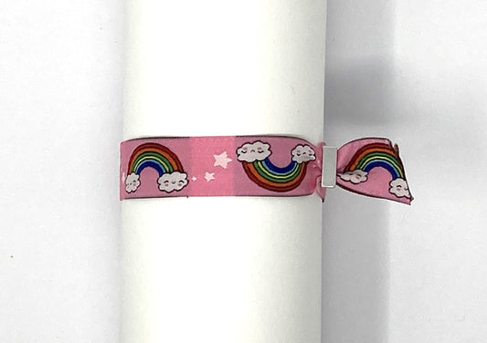 Einlassband Regenbogen pink