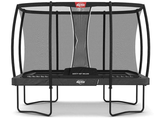 BERG Trampolin Ultim Champion Regular 330 Grey mit AirFlow Pro inkl. Sicherheitsnetz Deluxe