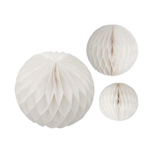 Wabenball Set weiß