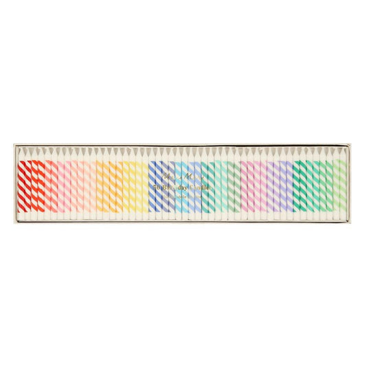 Rainbow Striped Minikerzen