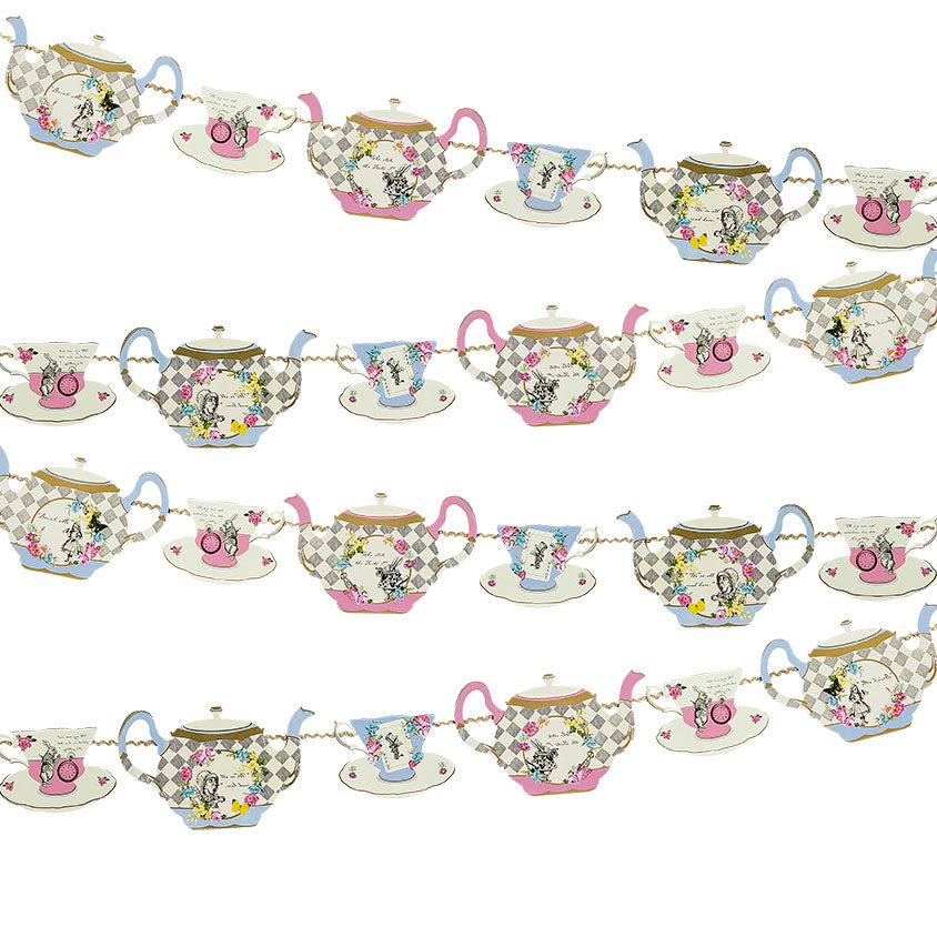 Alice im Wunderland Teekannengirlande