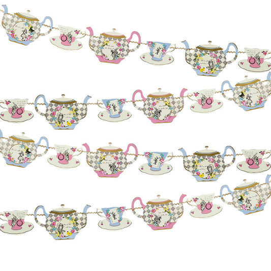 Alice im Wunderland Teekannengirlande