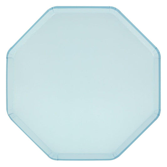 Summer Sky Blue Pappteller gross