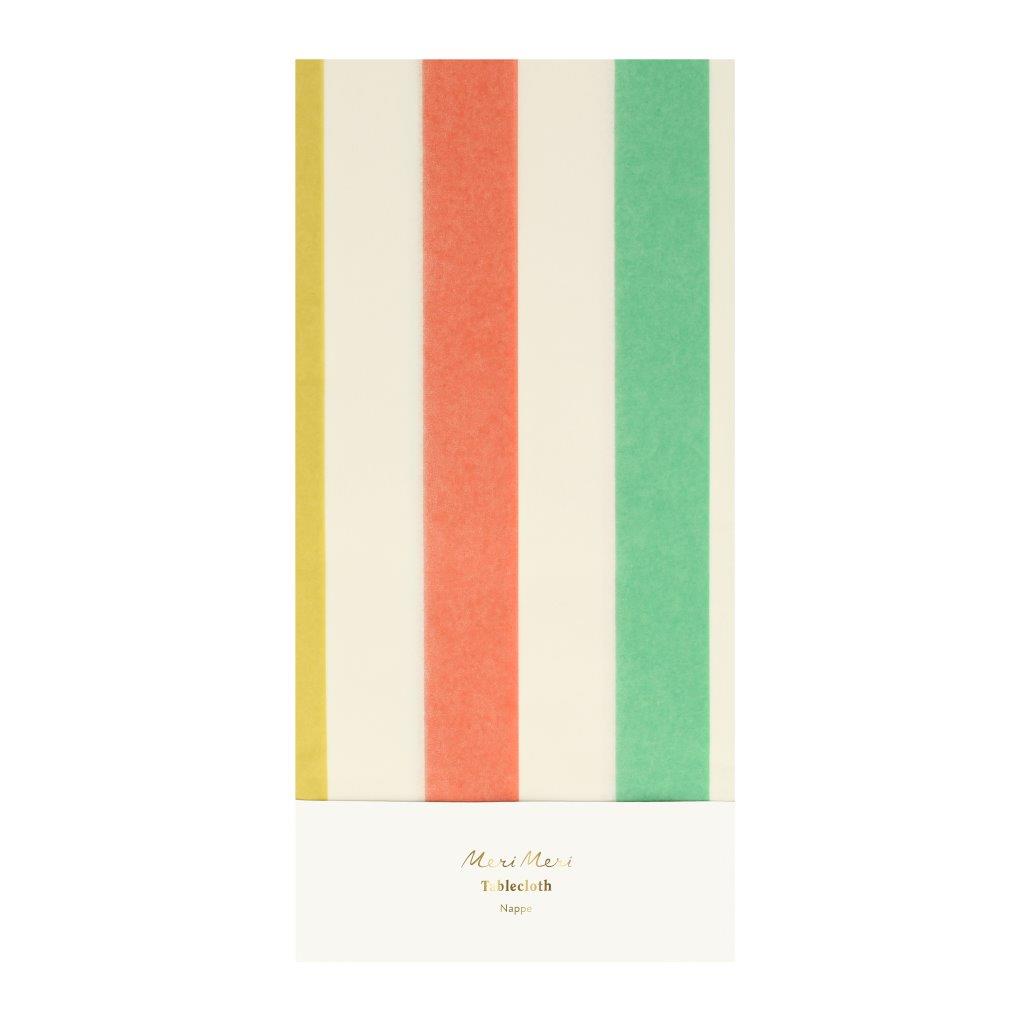 Papiertischdecke Bunt gestreift