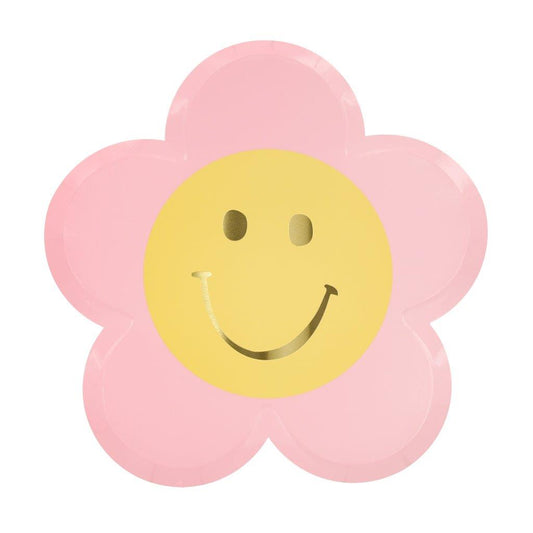 Happy Face Flower Pappteller