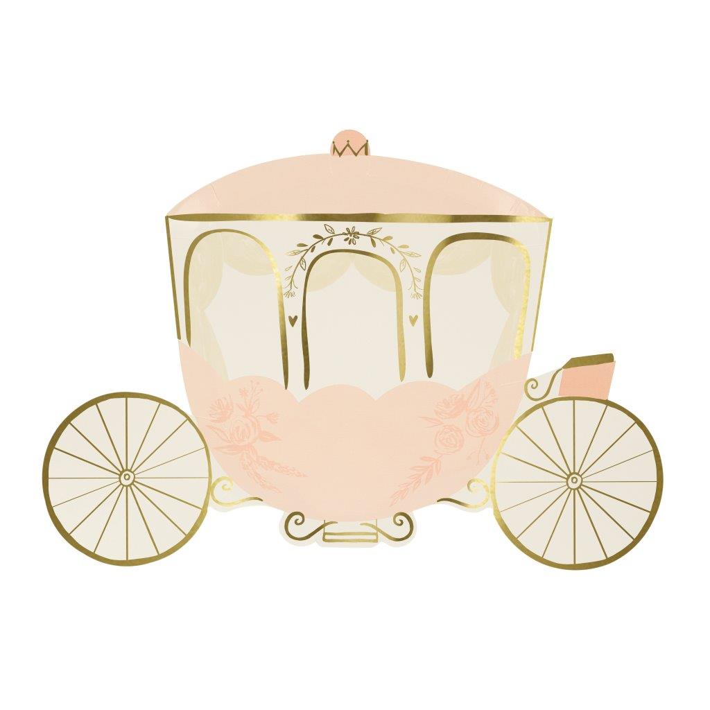 Magische Prinzessin Pappteller Kutsche